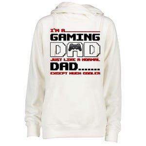 Cooler Gaming Dad Womens Funnel Neck Pullover Hood