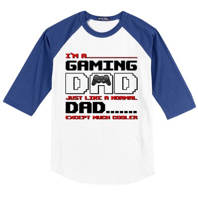 Cooler Gaming Dad Baseball Sleeve Shirt