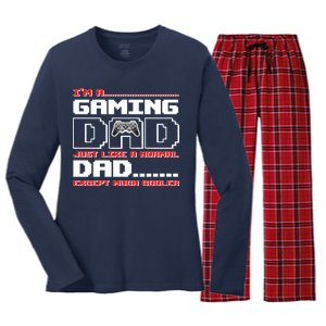 Cooler Gaming Dad Women's Long Sleeve Flannel Pajama Set 