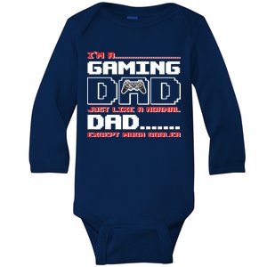 Cooler Gaming Dad Baby Long Sleeve Bodysuit