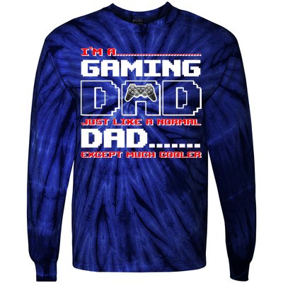 Cooler Gaming Dad Tie-Dye Long Sleeve Shirt