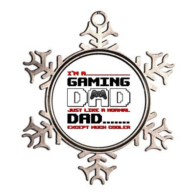 Cooler Gaming Dad Metallic Star Ornament