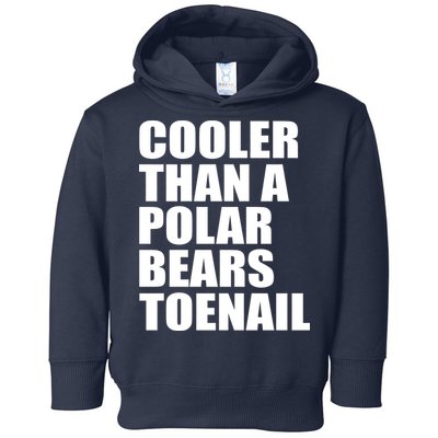 Cooler Than a Polar Bears Toenail Toddler Hoodie