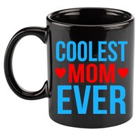 Coolest Mom Ever Hearts 11oz C Handle Ceramic Mug