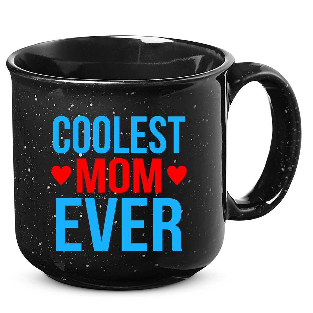 Coolest Mom Ever Hearts 15oz Campfire Ceramic Mug