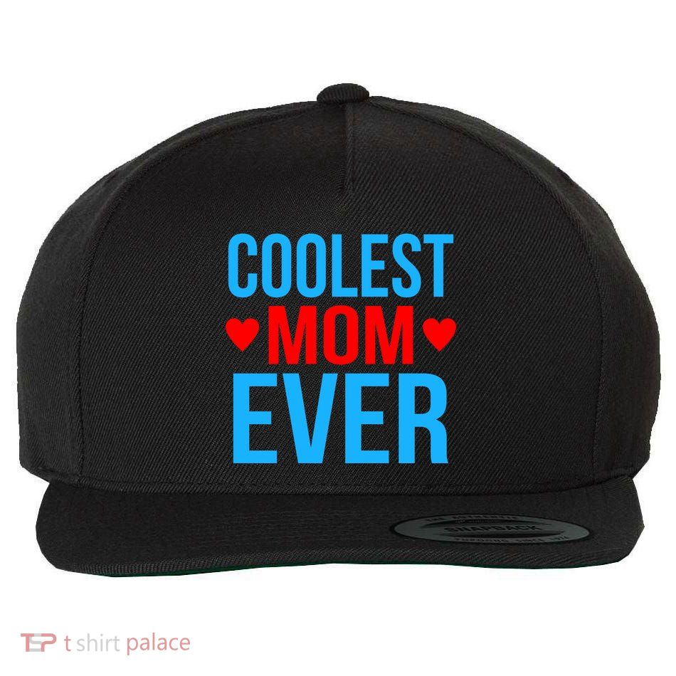 Coolest Mom Ever Hearts Wool Snapback Cap