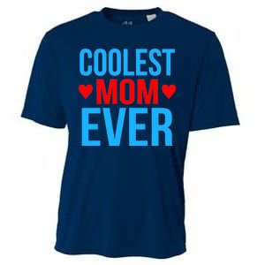 Coolest Mom Ever Hearts Cooling Performance Crew T-Shirt