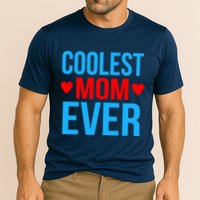 Coolest Mom Ever Hearts Cooling Performance Crew T-Shirt