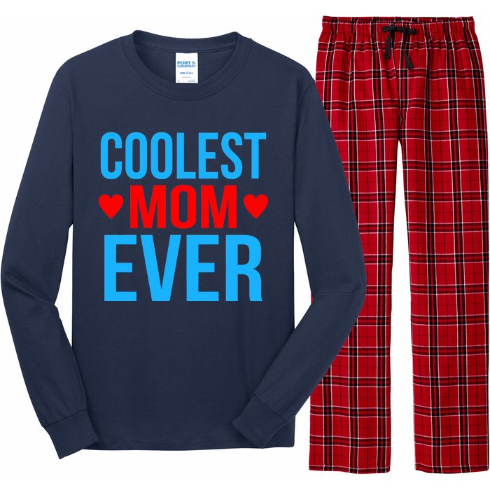 Coolest Mom Ever Hearts Long Sleeve Pajama Set