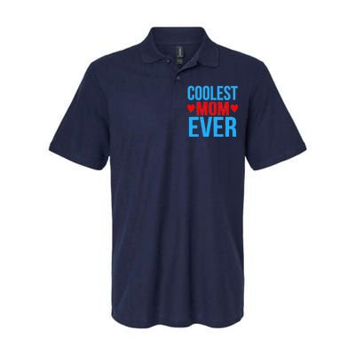 Coolest Mom Ever Hearts Softstyle Adult Sport Polo