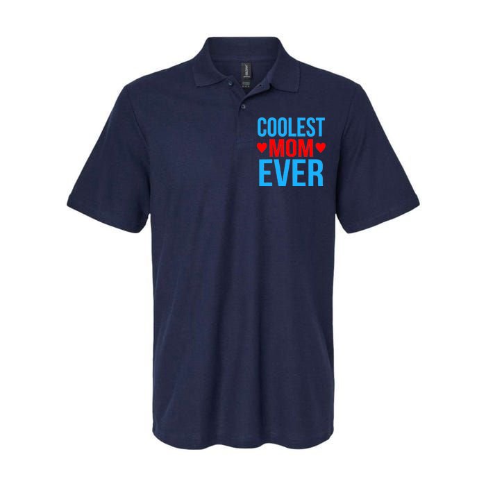 Coolest Mom Ever Hearts Softstyle Adult Sport Polo