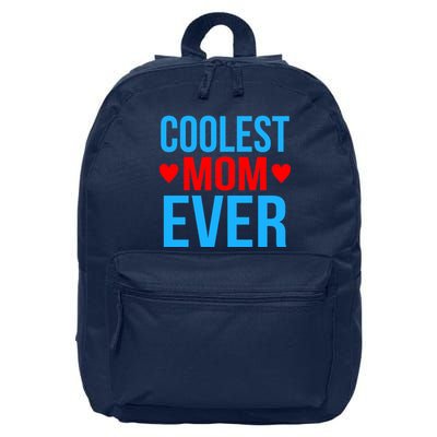 Coolest Mom Ever Hearts 16 in Basic Backpack