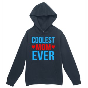 Coolest Mom Ever Hearts Urban Pullover Hoodie