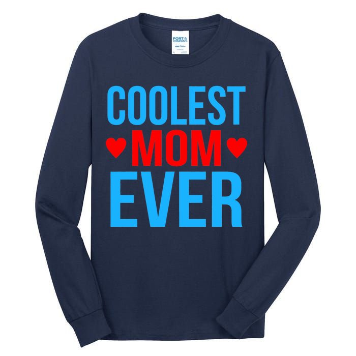 Coolest Mom Ever Hearts Tall Long Sleeve T-Shirt