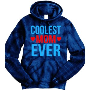 Coolest Mom Ever Hearts Tie Dye Hoodie