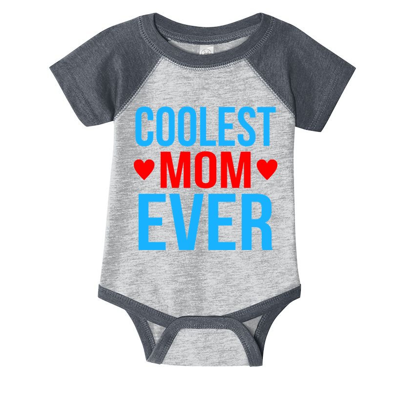 Coolest Mom Ever Hearts Infant Baby Jersey Bodysuit