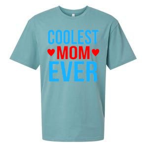 Coolest Mom Ever Hearts Sueded Cloud Jersey T-Shirt