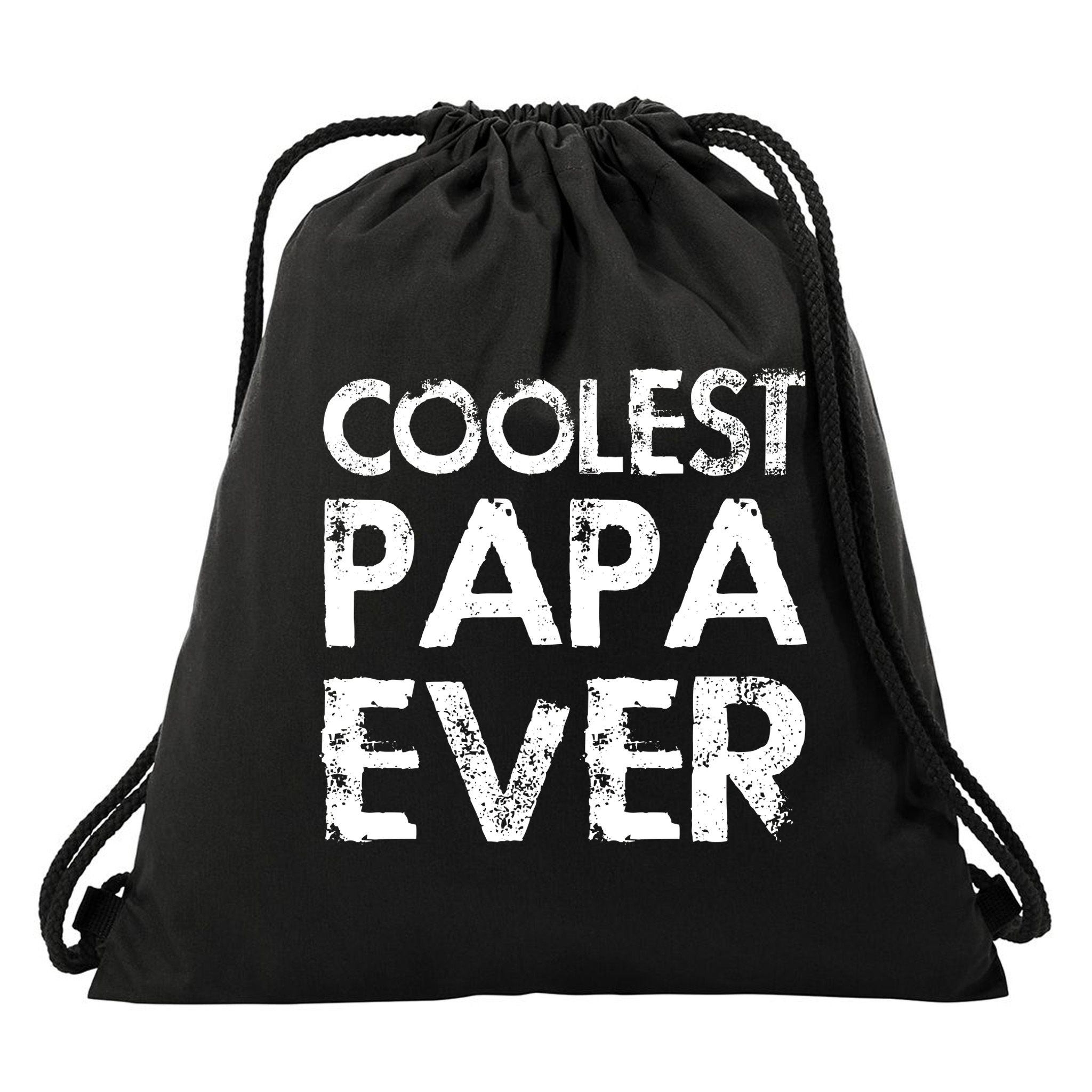 Coolest Papa Ever Drawstring Bag