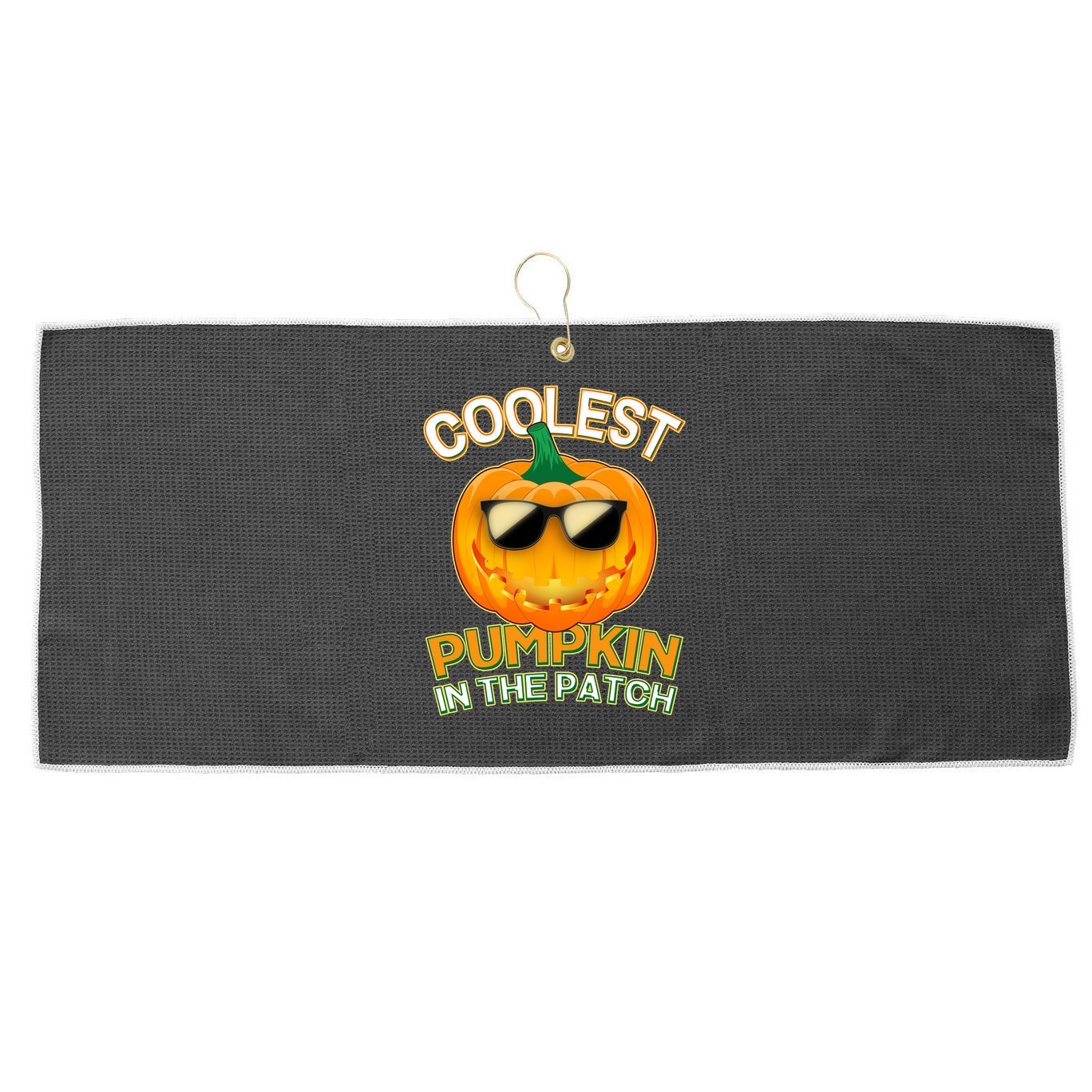 Coolest Pumpkin In The Patch Large Microfiber Waffle Golf Towel