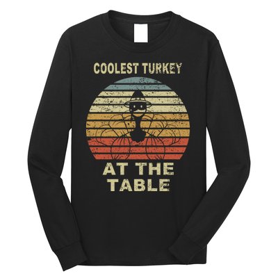 Coolest Turkey At The Table Vintage Long Sleeve Shirt