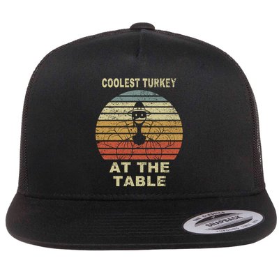 Coolest Turkey At The Table Vintage Flatbill Hat