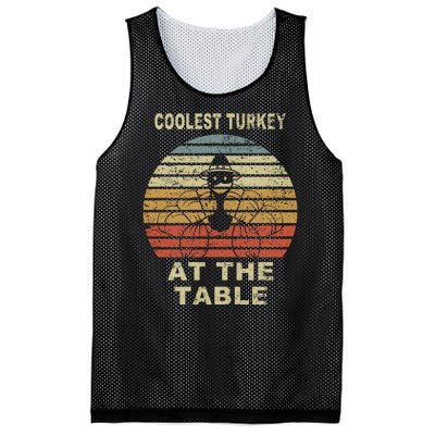 Coolest Turkey At The Table Vintage Mesh Reversible Basketball Jersey Tank