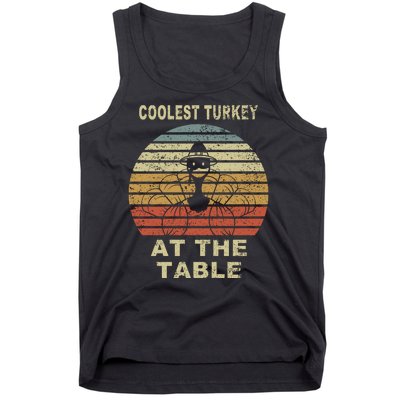 Coolest Turkey At The Table Vintage Tank Top