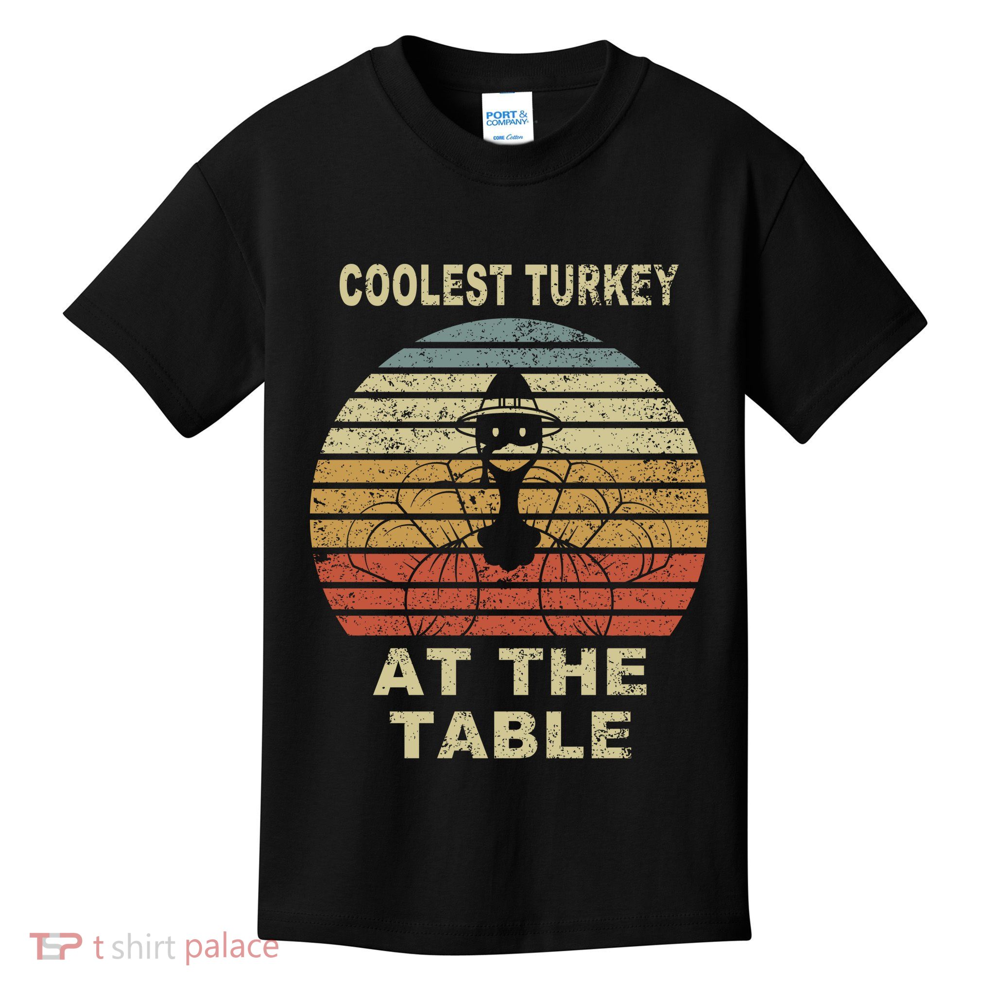 Coolest Turkey At The Table Vintage Kids T-Shirt
