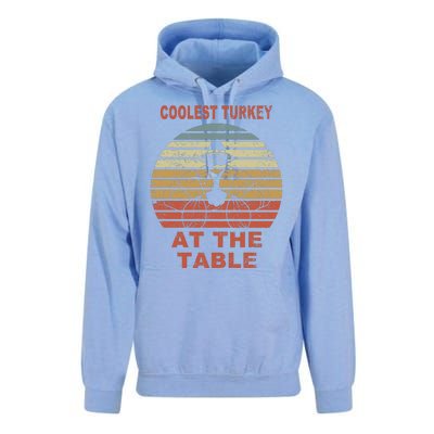 Coolest Turkey At The Table Vintage Unisex Surf Hoodie