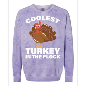 Coolest Turkey In The Flock Colorblast Crewneck Sweatshirt