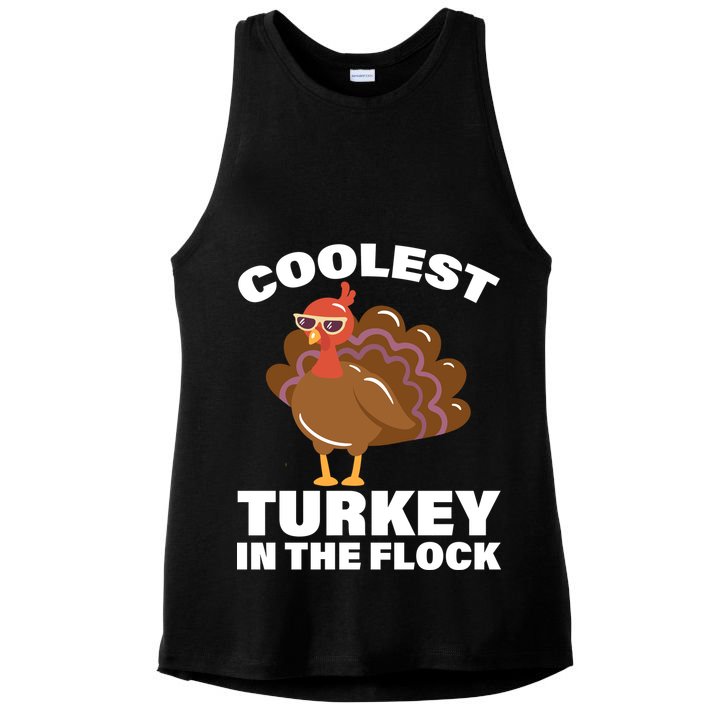 Coolest Turkey In The Flock Ladies PosiCharge Tri-Blend Wicking Tank