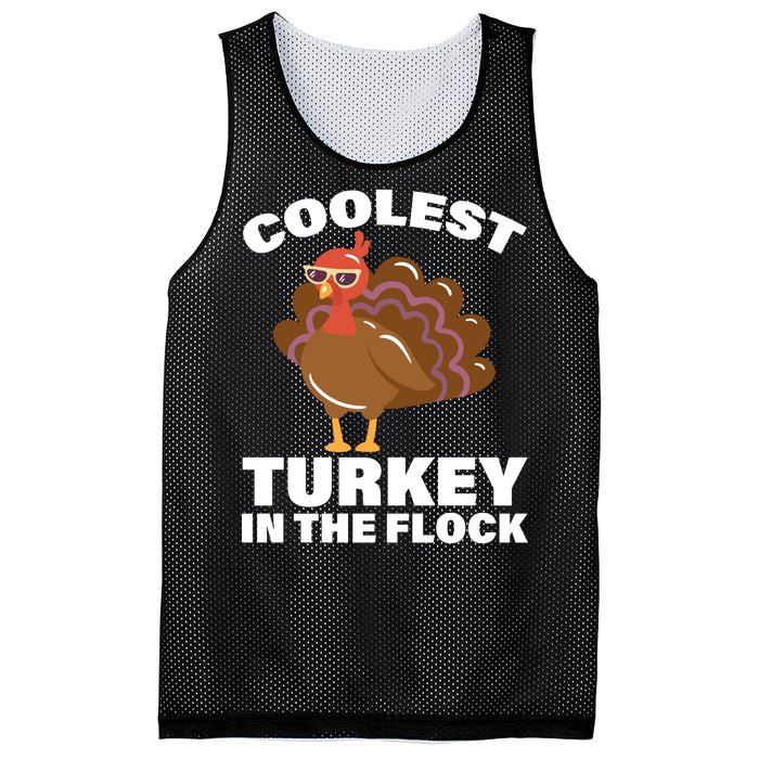 Coolest Turkey In The Flock Mesh Reversible Basketball Jersey Tank