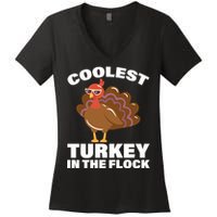 Coolest Turkey In The Flock Women's V-Neck T-Shirt