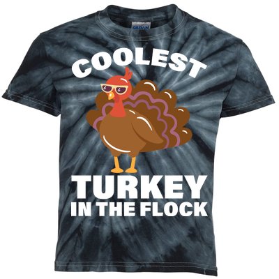 Coolest Turkey In The Flock Kids Tie-Dye T-Shirt