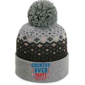 Country Over Party Republican For Kamala Harris Tim Walz The Baniff Cuffed Pom Beanie