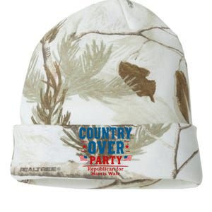 Country Over Party Republican For Kamala Harris Tim Walz Kati Licensed 12" Camo Beanie