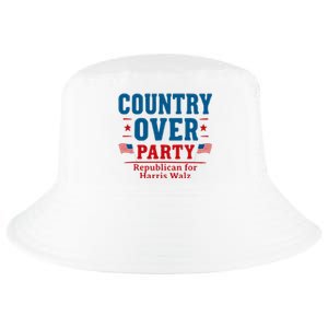 Country Over Party Republican For Kamala Harris Tim Walz Cool Comfort Performance Bucket Hat