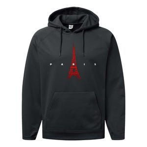 City Of Paris France Performance Fleece Hoodie