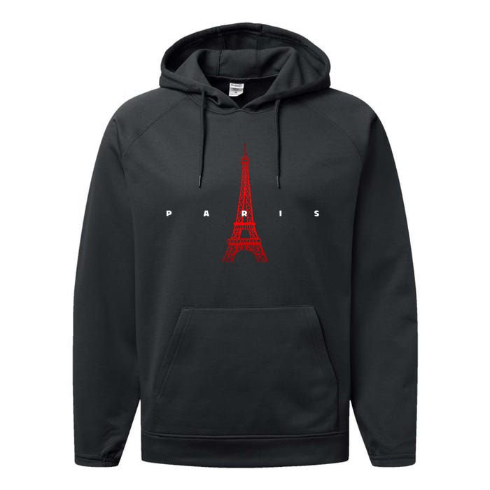 City Of Paris France Performance Fleece Hoodie