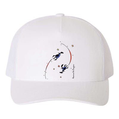 Cows On Purple Spaceships Stars (Colour Options Available) Gift Yupoong Adult 5-Panel Trucker Hat