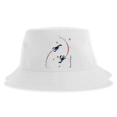 Cows On Purple Spaceships Stars (Colour Options Available) Gift Sustainable Bucket Hat