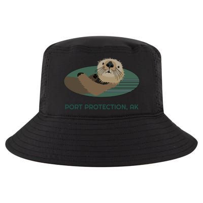 Cute Otter Port Protection Alaska Coast Resident Fisherman Funny Gift Cool Comfort Performance Bucket Hat