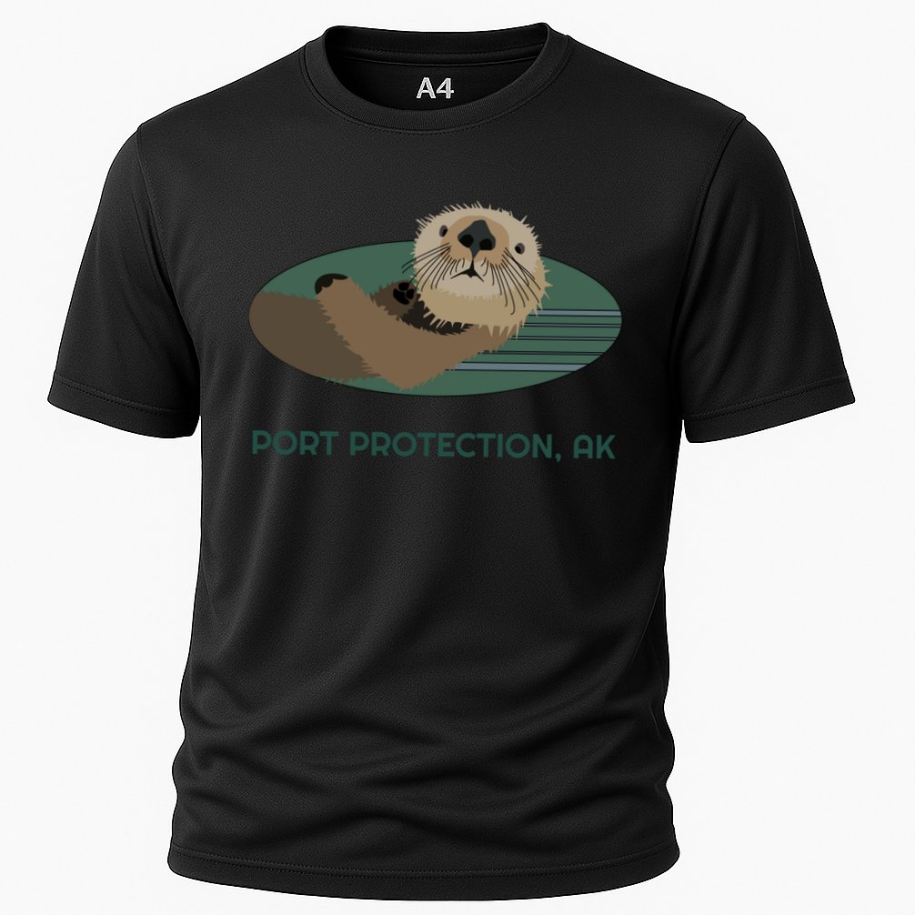 Cute Otter Port Protection Alaska Coast Resident Fisherman Funny Gift Performance Shirt