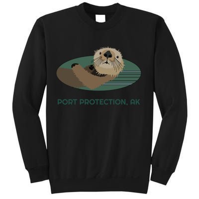 Cute Otter Port Protection Alaska Coast Resident Fisherman Funny Gift Sweatshirt