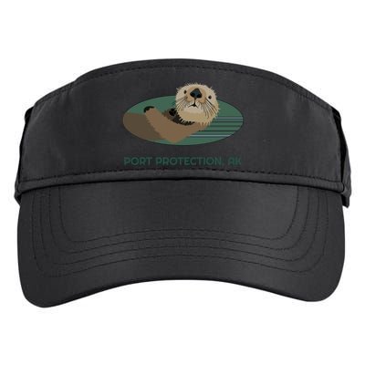 Cute Otter Port Protection Alaska Coast Resident Fisherman Funny Gift Adult Drive Performance Visor