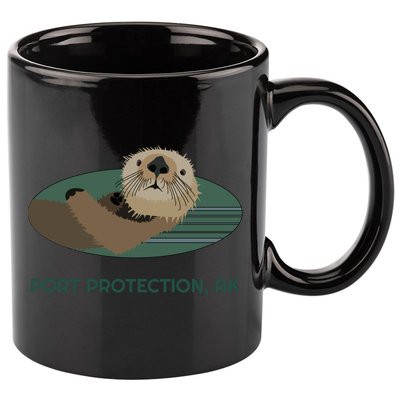 Cute Otter Port Protection Alaska Coast Resident Fisherman Funny Gift 11oz C Handle Ceramic Mug