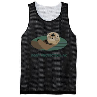 Cute Otter Port Protection Alaska Coast Resident Fisherman Funny Gift Mesh Reversible Basketball Jersey Tank