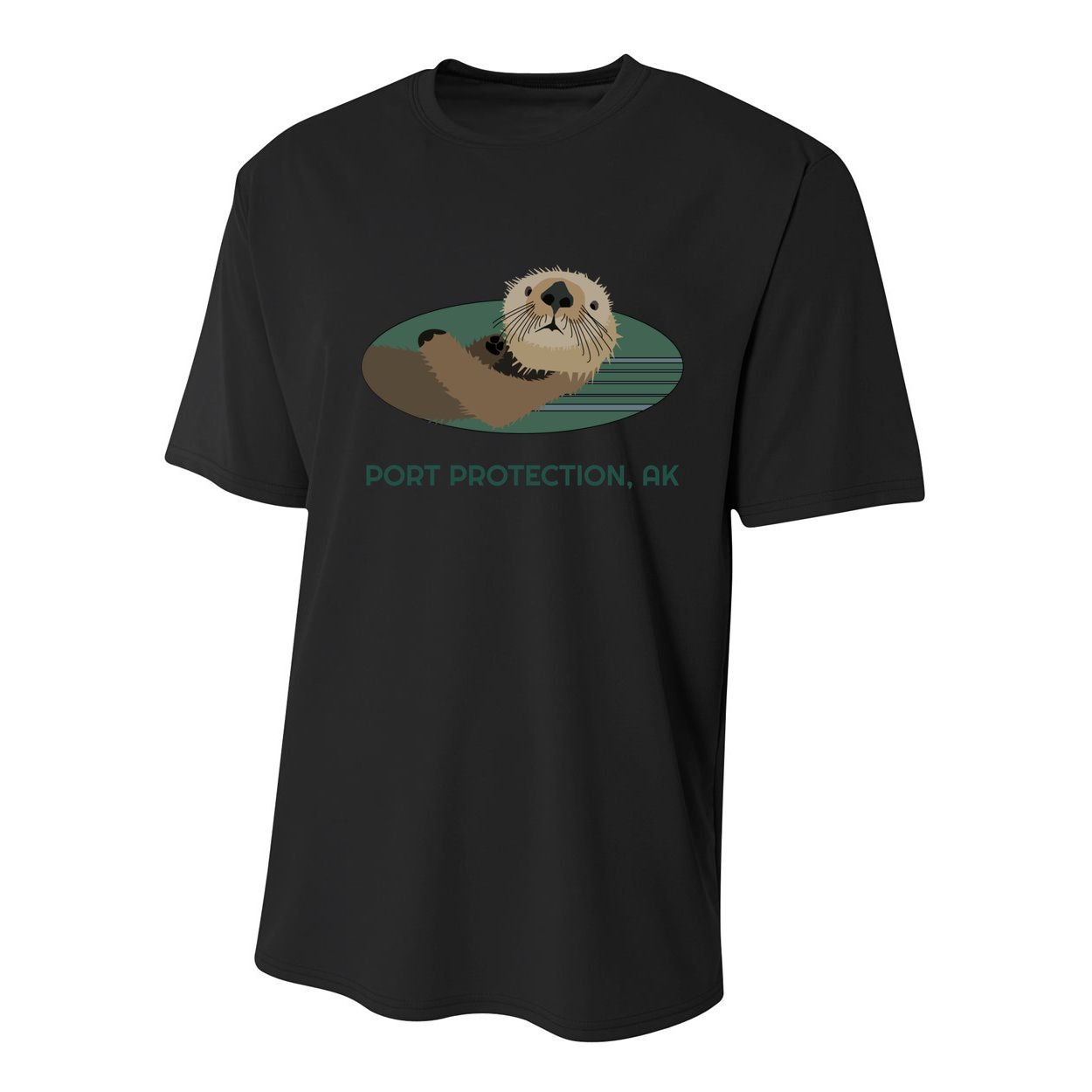 Cute Otter Port Protection Alaska Coast Resident Fisherman Funny Gift Youth Performance Sprint T-Shirt