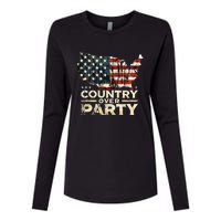 Country Over Party Democracy Matters Womens Cotton Relaxed Long Sleeve T-Shirt