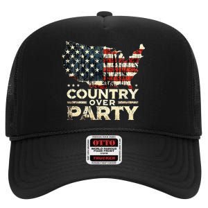 Country Over Party Democracy Matters High Crown Mesh Back Trucker Hat